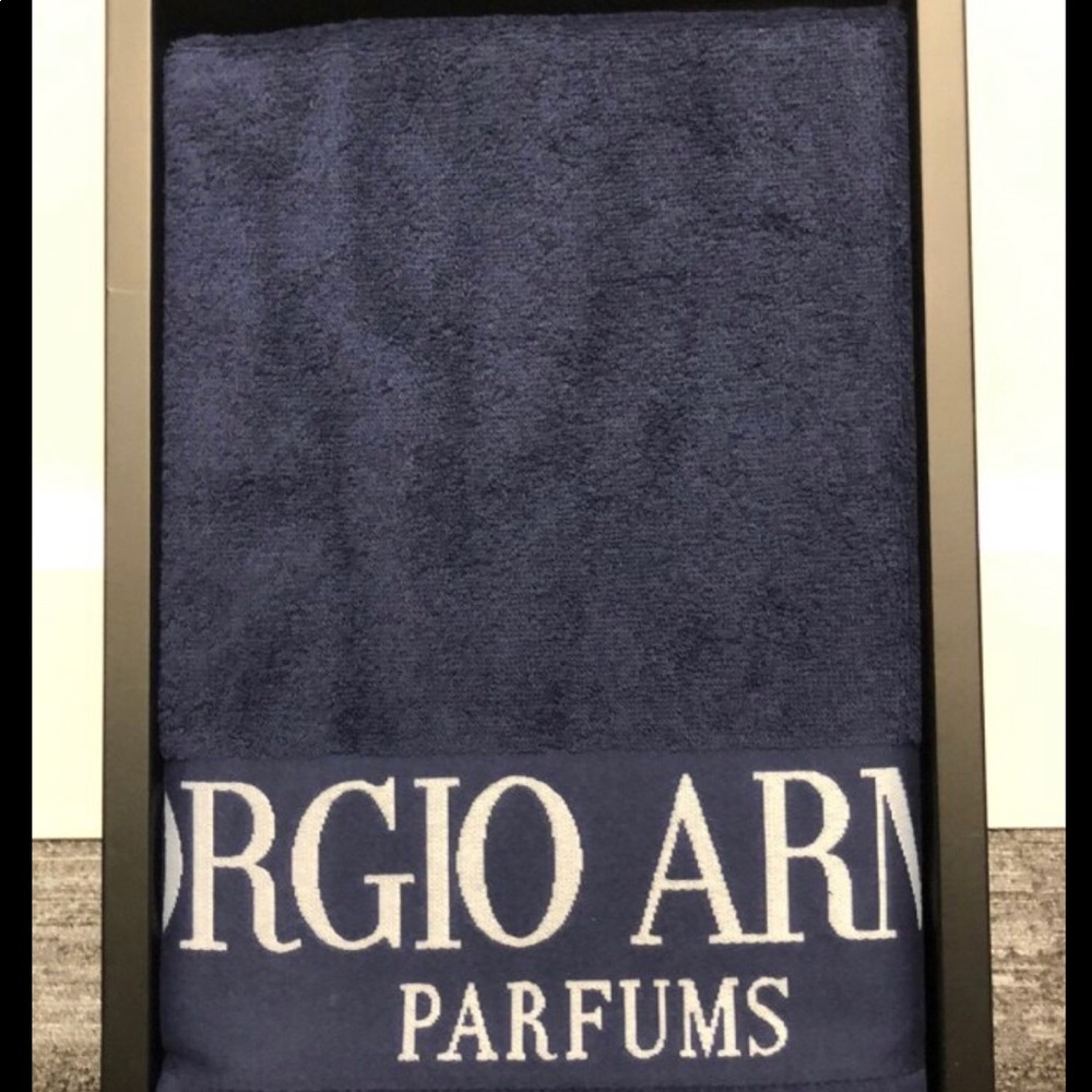 Giorgio Armani Blue Beach Towel